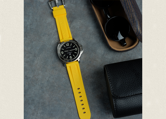 Yellow Rubber Panerai Strapfreak Premium Watch Straps at